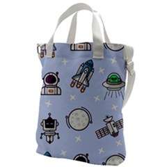 Seamless-pattern-with-space-theme Canvas Messenger Bag by Salman4z