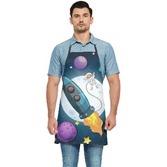 Spaceship-astronaut-space Kitchen Apron by Salman4z