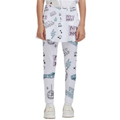 Music-themed-doodle-seamless-background Kids  Skirted Pants by Salman4z