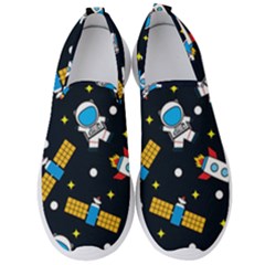 Seamless-adventure-space-vector-pattern-background Men s Slip On Sneakers by Salman4z