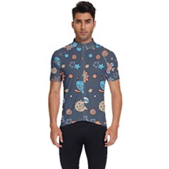 Space-seamless-pattern Men s Short Sleeve Cycling Jersey by Salman4z