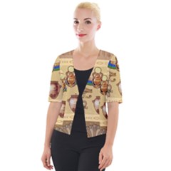 Egypt-horizontal-illustration Cropped Button Cardigan by Salman4z