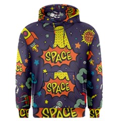 Vector-flat-space-design-background-with-text -- Men s Core Hoodie