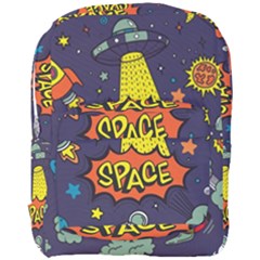 Vector-flat-space-design-background-with-text -- Full Print Backpack
