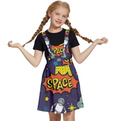 Vector-flat-space-design-background-with-text -- Kids  Apron Dress by Salman4z