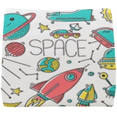 Space-cosmos-seamless-pattern-seamless-pattern-doodle-style Seat Cushion by Salman4z