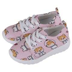 Set-kawaii-smile-japanese-dog-akita-inu-cartoon Kids  Lightweight Sports Shoes by Salman4z