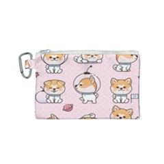 Set-kawaii-smile-japanese-dog-akita-inu-cartoon Canvas Cosmetic Bag (small) by Salman4z