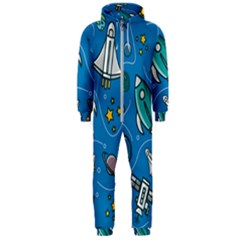 About-space-seamless-pattern Hooded Jumpsuit (men) by Salman4z