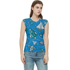 About-space-seamless-pattern Women s Raglan Cap Sleeve Tee by Salman4z