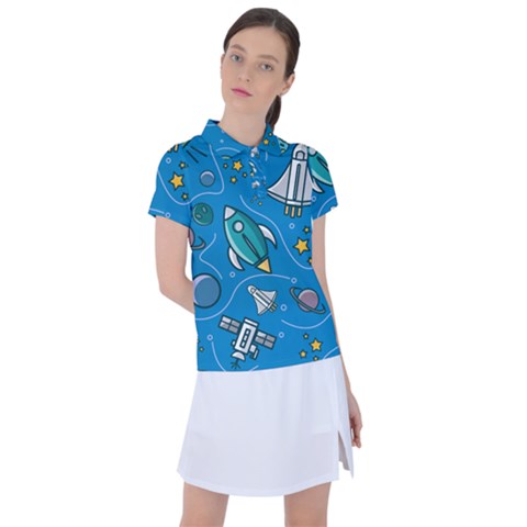 About-space-seamless-pattern Women s Polo Tee by Salman4z