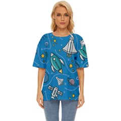 About-space-seamless-pattern Oversized Basic Tee by Salman4z