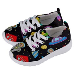 Seamless-pattern-with-space-objects-ufo-rockets-aliens-hand-drawn-elements-space Kids  Lightweight Sports Shoes by Salman4z