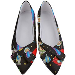 Seamless-pattern-with-space-objects-ufo-rockets-aliens-hand-drawn-elements-space Women s Bow Heels by Salman4z