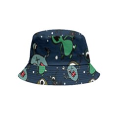Monster-alien-pattern-seamless-background Inside Out Bucket Hat (kids) by Salman4z