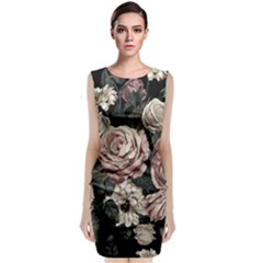 Elegant-seamless-pattern-blush-toned-rustic-flowers Classic Sleeveless Midi Dress by Salman4z