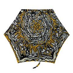 Crazy-abstract-doodle-social-doodle-drawing-style Mini Folding Umbrellas