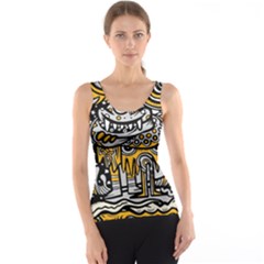 Crazy-abstract-doodle-social-doodle-drawing-style Tank Top