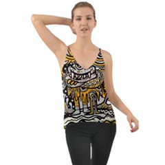 Crazy-abstract-doodle-social-doodle-drawing-style Chiffon Cami