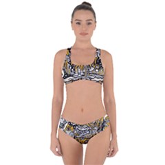 Crazy-abstract-doodle-social-doodle-drawing-style Criss Cross Bikini Set