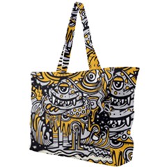 Crazy-abstract-doodle-social-doodle-drawing-style Simple Shoulder Bag