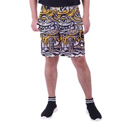 Crazy-abstract-doodle-social-doodle-drawing-style Men s Pocket Shorts