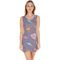 Outer-space-seamless-background Bodycon Dress