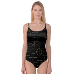 Abstract-math Pattern Camisole Leotard 