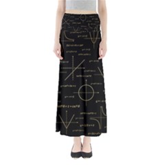 Abstract-math Pattern Full Length Maxi Skirt by Salman4z