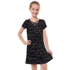 Abstract-math Pattern Kids  Cross Web Dress