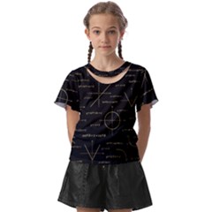 Abstract-math Pattern Kids  Front Cut Tee