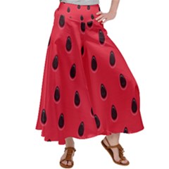 Seamless-watermelon-surface-texture Women s Satin Palazzo Pants