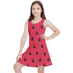 Seamless-watermelon-surface-texture Kids  Lightweight Sleeveless Dress by Salman4z