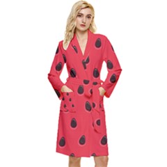 Seamless-watermelon-surface-texture Long Sleeve Velvet Robe by Salman4z