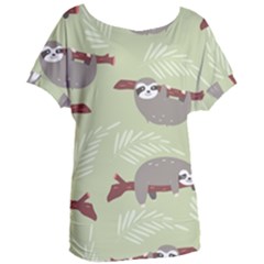 Sloths-pattern-design Women s Oversized Tee by Salman4z