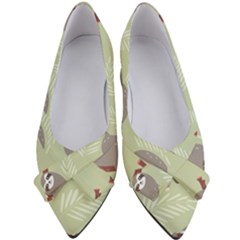 Sloths-pattern-design Women s Bow Heels by Salman4z