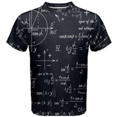 Mathematical-seamless-pattern-with-geometric-shapes-formulas Men s Cotton Tee by Salman4z