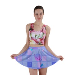 Seamless-pattern-pastel-galaxy-future Mini Skirt by Salman4z
