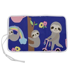 Hand-drawn-cute-sloth-pattern-background Pen Storage Case (m) by Salman4z