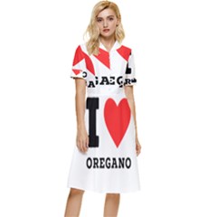 I Love Oregano Button Top Knee Length Dress by ilovewhateva