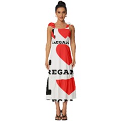 I Love Oregano Tie-strap Tiered Midi Chiffon Dress by ilovewhateva