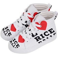 I Love Rice Balls Kids  Hi-top Skate Sneakers by ilovewhateva