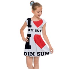 I Love Dim Sum Kids  Cap Sleeve Dress by ilovewhateva
