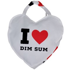 I Love Dim Sum Giant Heart Shaped Tote by ilovewhateva