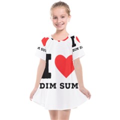 I Love Dim Sum Kids  Smock Dress by ilovewhateva
