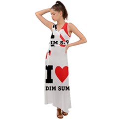 I Love Dim Sum V-neck Chiffon Maxi Dress by ilovewhateva