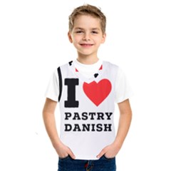 I Love Pastry Danish Kids  Basketball Tank Top by ilovewhateva