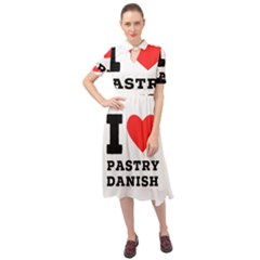 I Love Pastry Danish Keyhole Neckline Chiffon Dress by ilovewhateva