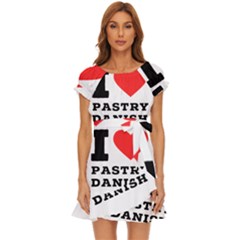 I Love Pastry Danish Puff Sleeve Frill Dress by ilovewhateva