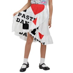 I Love Pastry Danish Kids  Ruffle Flared Wrap Midi Skirt by ilovewhateva